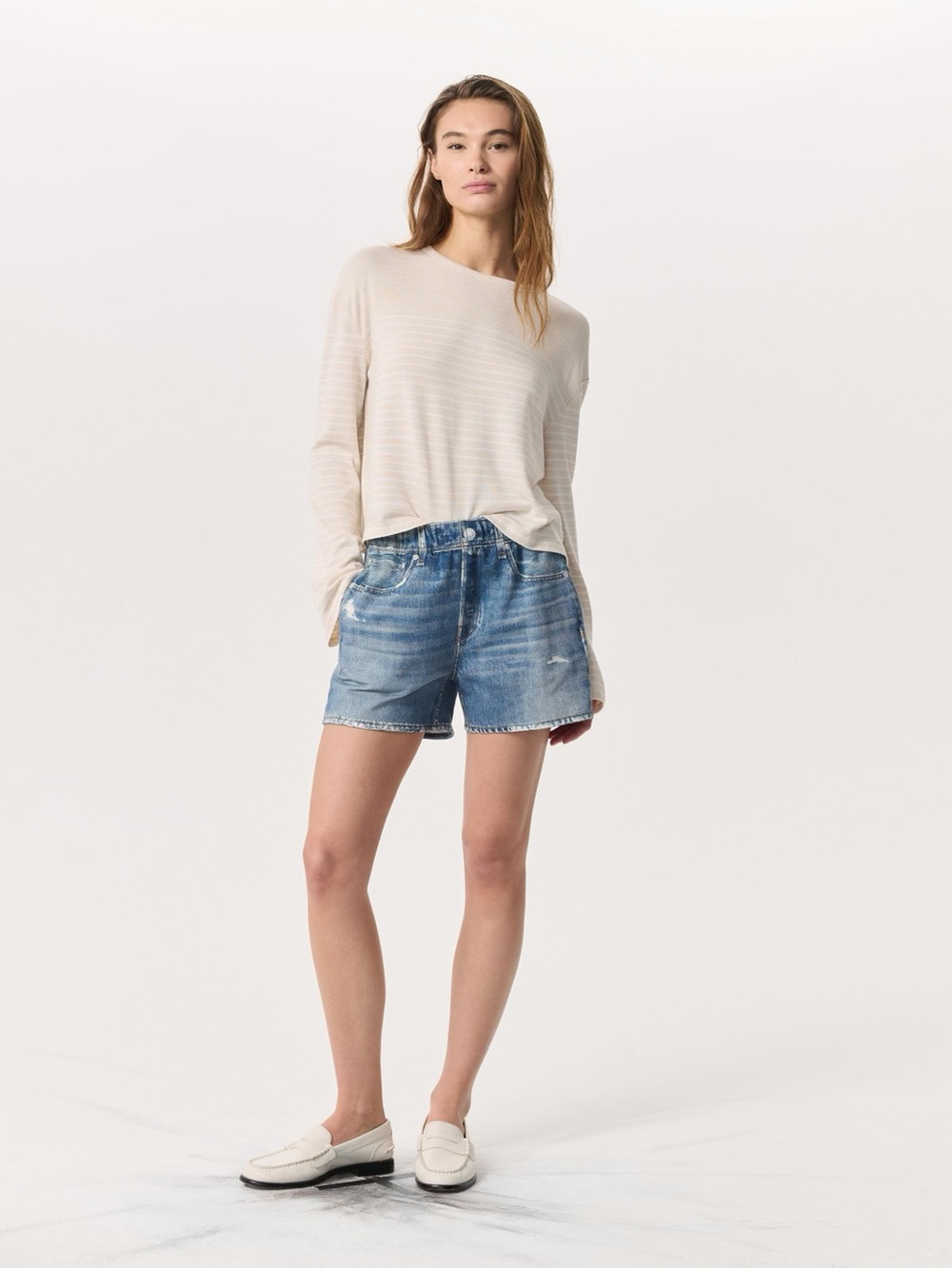 rag & bone Women's Miramar Terry Walking Shorts | Brooke wash | Size Small - Picture 5 of 15